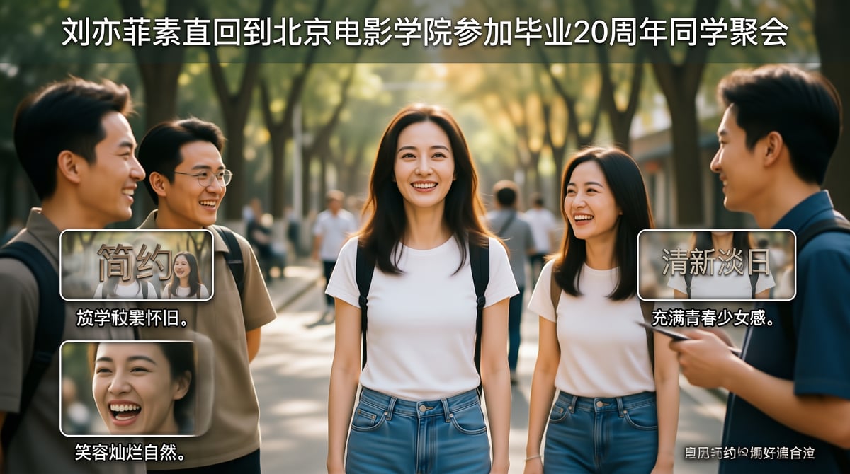 刘亦菲回学校聚会