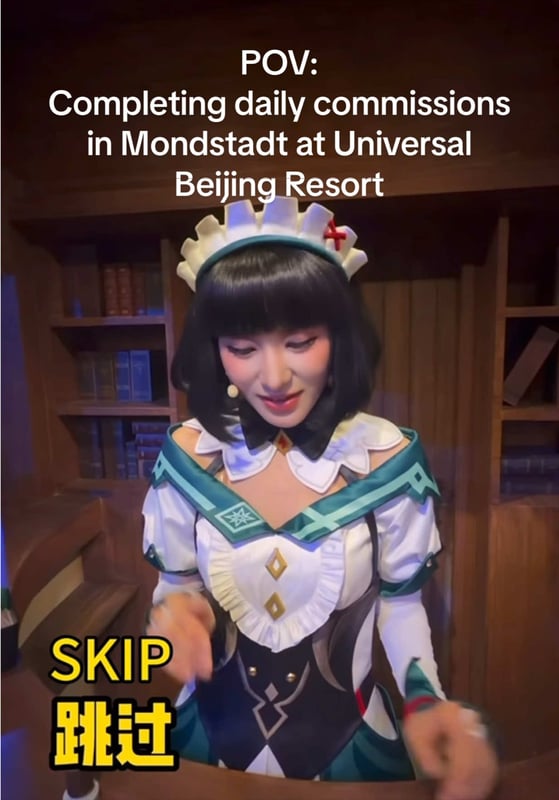 Is it rudeness… or simply a habit?😭 “POV: Completing commissions in Mondstadt at Universal Beijing