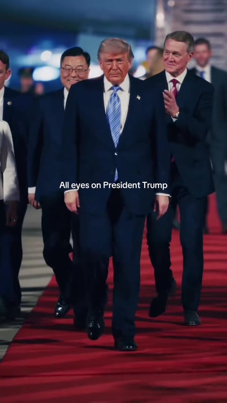 The red carpet was rolled out for @President Donald J Trump’s arrival to Beijing🇺🇸🇨🇳 #maga #chin